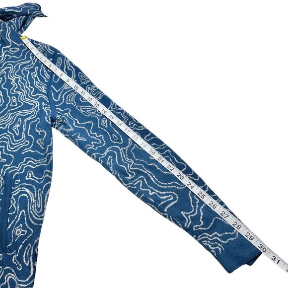 Lululemon | Men | Geo Knit Poseidon Silver Slate Active Travel Hoodie | Medium - Picture 6 of 13